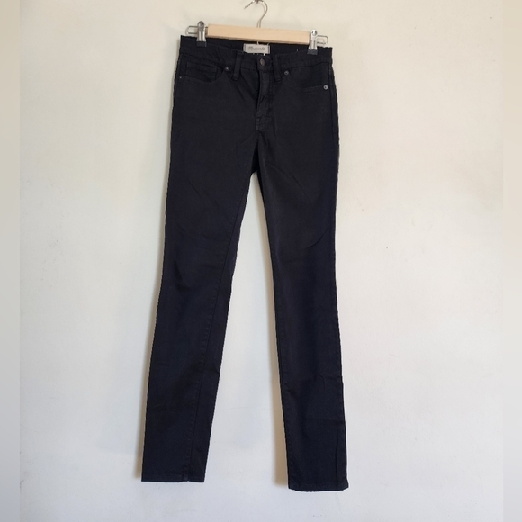 Madewell 9" High-Rise Skinny Jeans in Black  size 25 - Picture 1 of 4